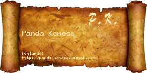 Panda Kenese névjegykártya